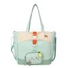 Cartoon Women's Shoulder Bag Contrast Color Student Crossbody Bag Large Capacity Tote Bag