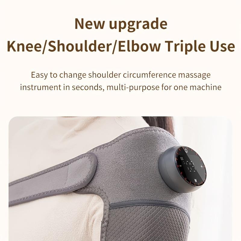 Rechargeable Knee Massager with Heat - Ideal for Post-Work, Sedentary Lifestyle, and Relaxation, Battery-Powered, Polyester Material, Knee