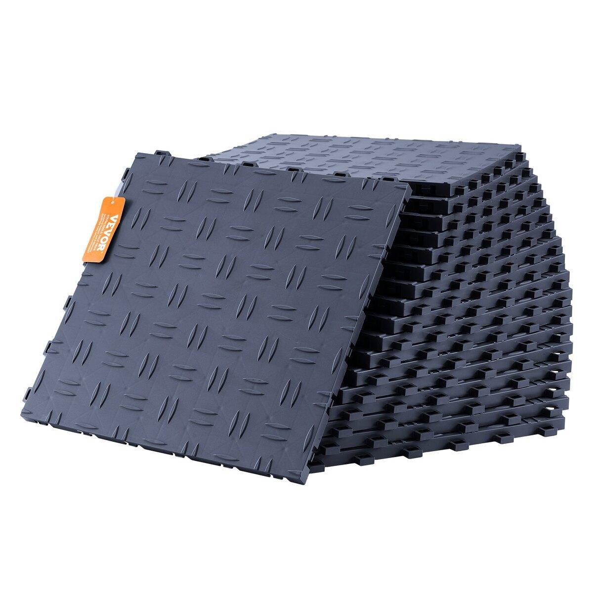 Garage Tegels In elkaar grijpend, 12 x 12 x 0,53 inch 25 Stuks Garage Vloerbedekking Tegels, Antislip Dubbelzijdige Textuur Garage Vloer Tegels, voor Garages,