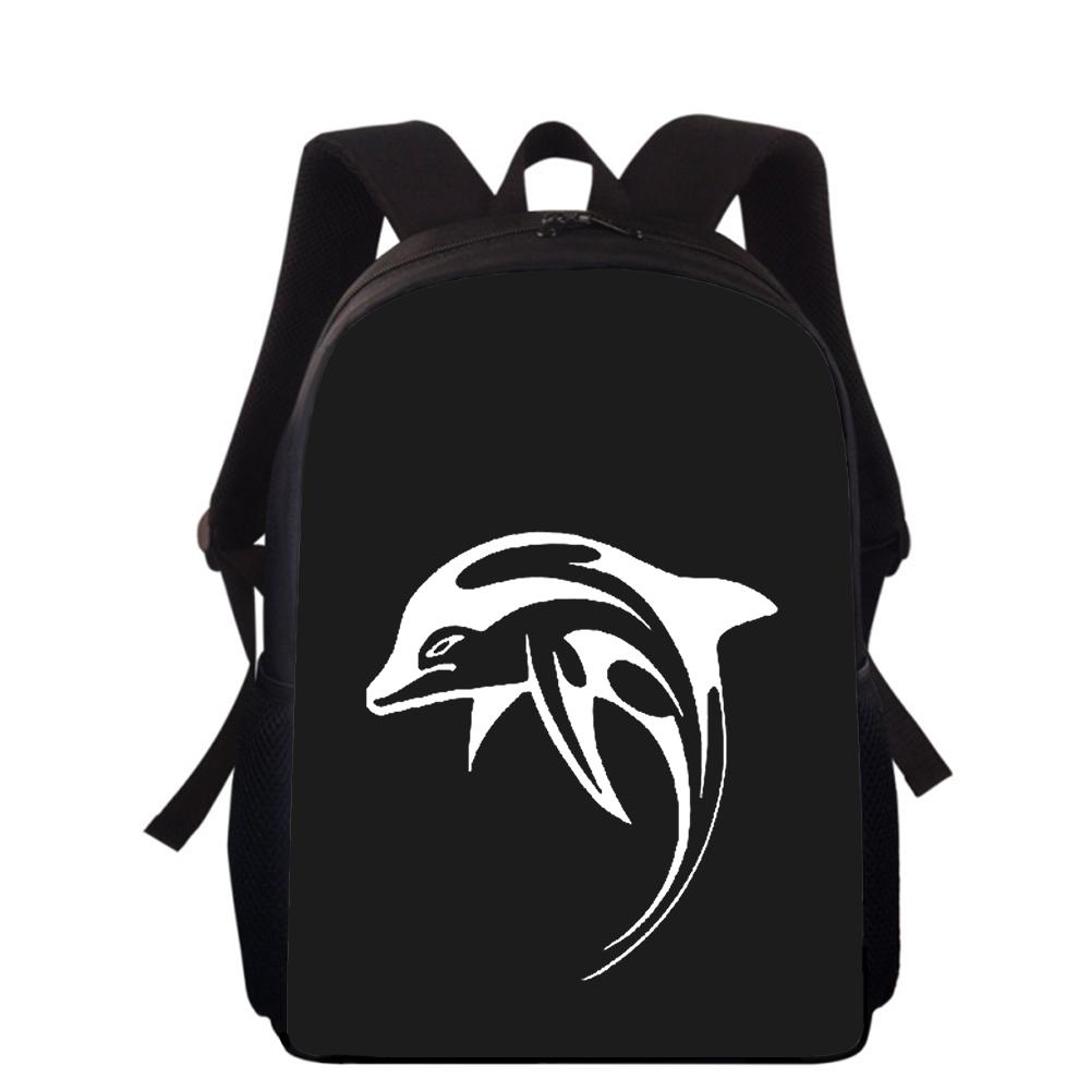 Dolphin Animal 16" 3D Print Kids Backpack Primary School Bags for Boys Girls Back Pack Students School Book Bags