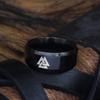 Stainless Steel Nordic Mythology Viking Triangle Logo Ring, Men's and Women's Couple's Ring, Jewelry Gift