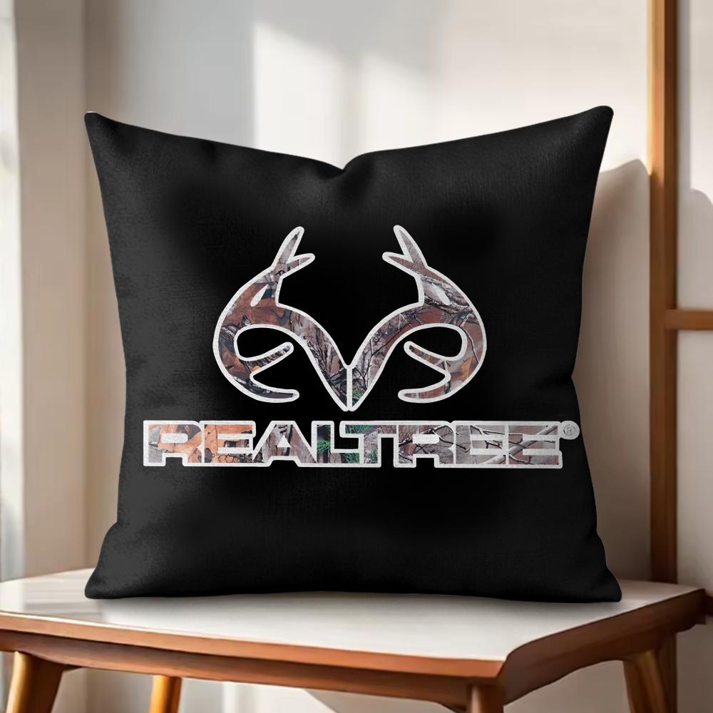 Cool RRealtree Cushion Cover Natural Linen Organic Fabric DoubleSided Printing Couch Pillow Covers Home Decor