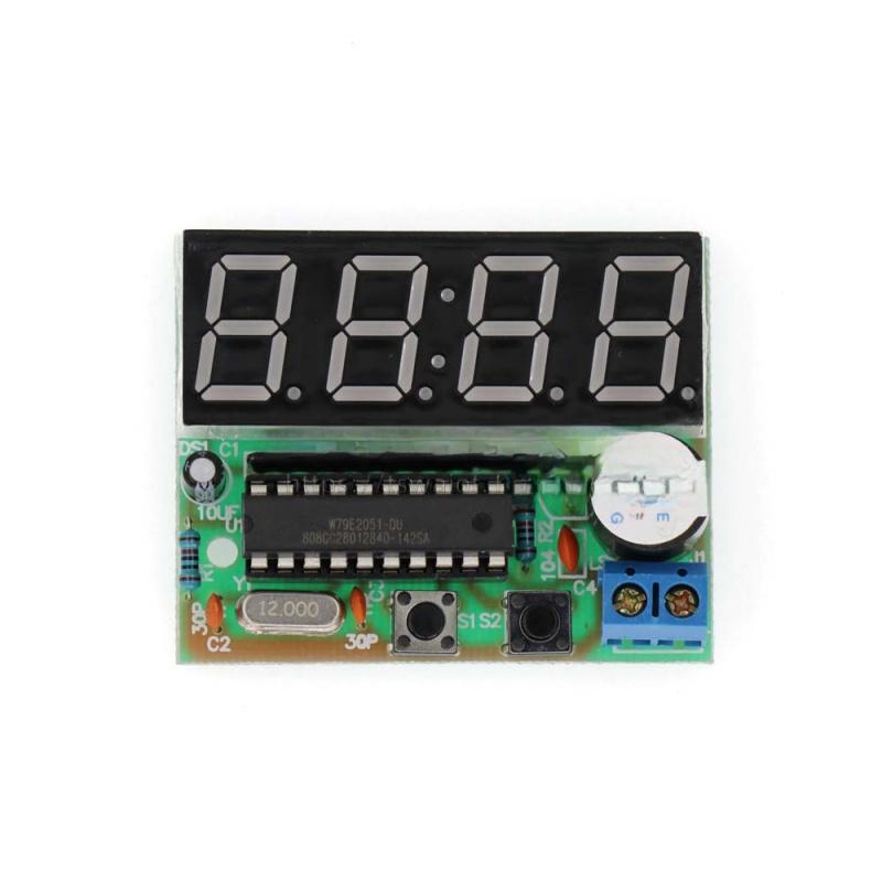 4Digit Digital Clock Single Chip Microcomputer Digital Clock Four-Digit Digital ClockDIYElectronic Kit Parts