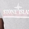 STONE ISLAND Ss22 T-shirt Cotone Tinta Unita Stampa Logo Manica Corta Uomo Top Grigio 76152NS92-V0M64