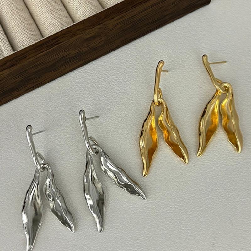 Elegantes Pendientes Largos con Borlas Irregulares Cómodo Accesorio de Joyería de Aleación para Fiesta Piel Sensible
