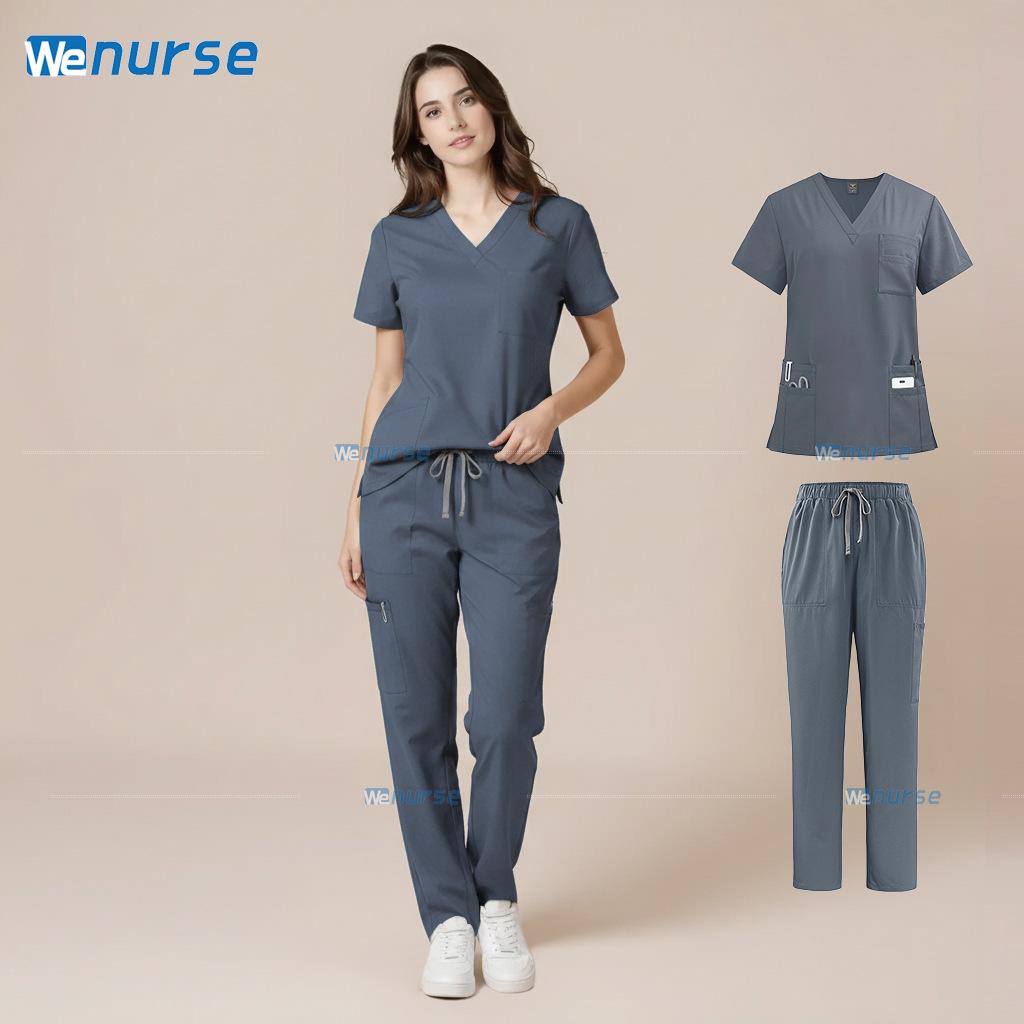 Medizinische Kasack-Uniform-Set für Krankenschwestern für Salon und Arbeitskleidung