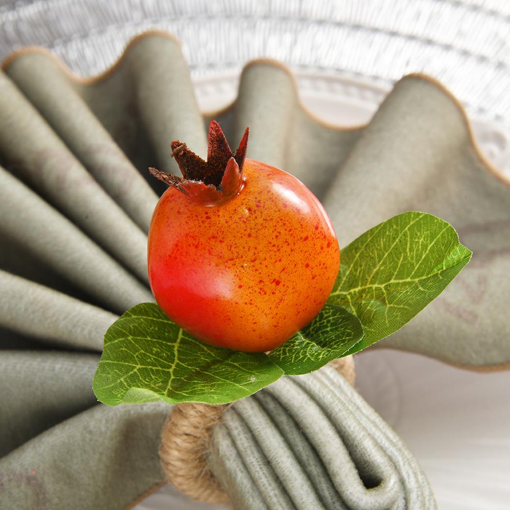 

12 шт./лот Новое креативное красное рождественское кольцо для салфеток с цветком ручной работы кольцо для салфеток в виде гранатовой пуговицы