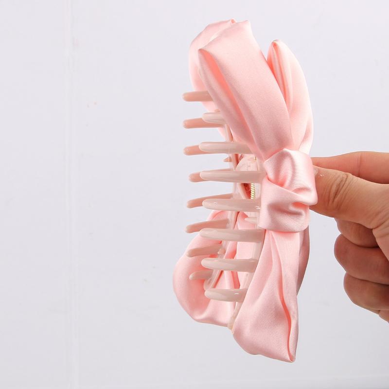 Large Bow Clip Fabric Hairpin Handmade Shark Clip Hair Accessories