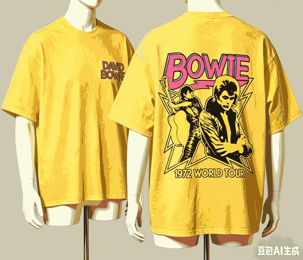 David Bowie Per Regalo Fan T-shirt Unisex Unisex Harajuku Oversize Unisex Manica Corta Streetwear Alta Qualità Coppie Retro Morbida T-shirt