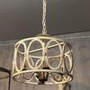 American Country Retro Wrought Iron Chandelier - Creative French Pastoral Ceiling Light for Living Room & Restaurant Decor