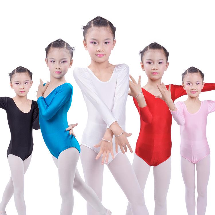 Children's Shiny Long Sleeve Gymnastics Leotard - Boys & Girls Performance Spandex One-Piece for Dance & Aerobics