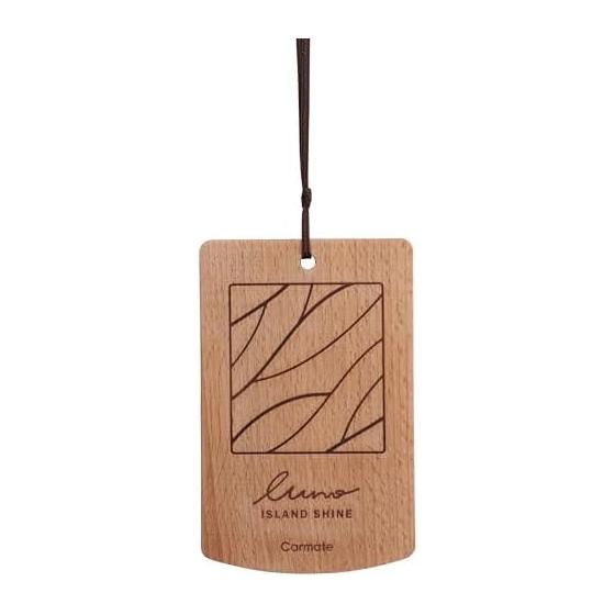Carmate H1962 Hanging Deodorant Air Freshener for Cars and Rooms [Island Shine] Luno Hanging Wood Gran Natural Wood Fragrance Entrance Toilet Closet