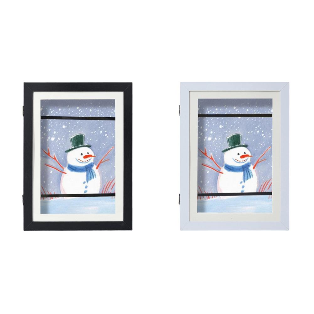 

8.27x11.7 in Kid Frames Front Loading Frame Holds 80 Pcs Elastic Strap (Black) #