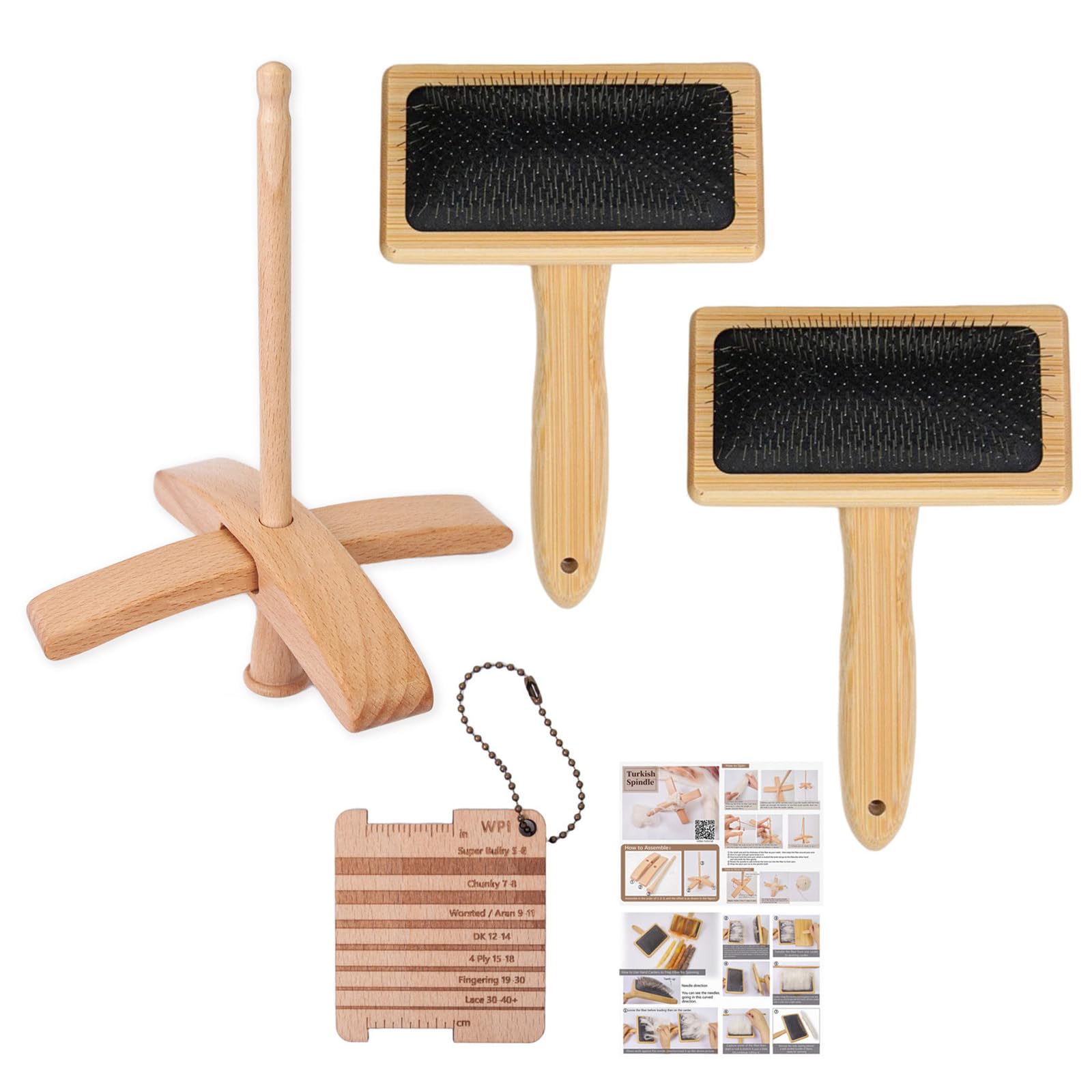 

Wooden Spindle Hand Carder Cross Carving Yarn Winder Wool Drop Crochet Drop Wooden Weaving Spinner Wheel