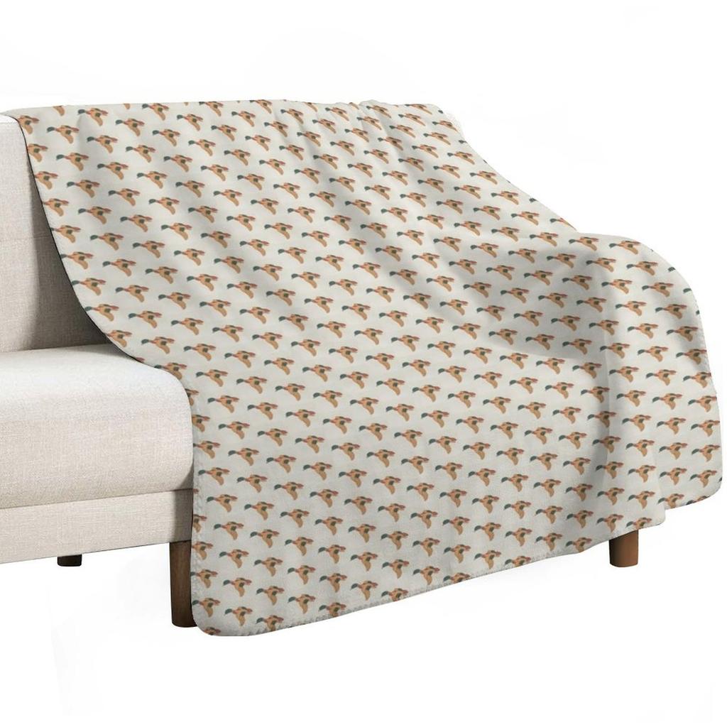 Vintage mallard duck Throw Blanket Summer Cool Breathable Blanket for Sleeping