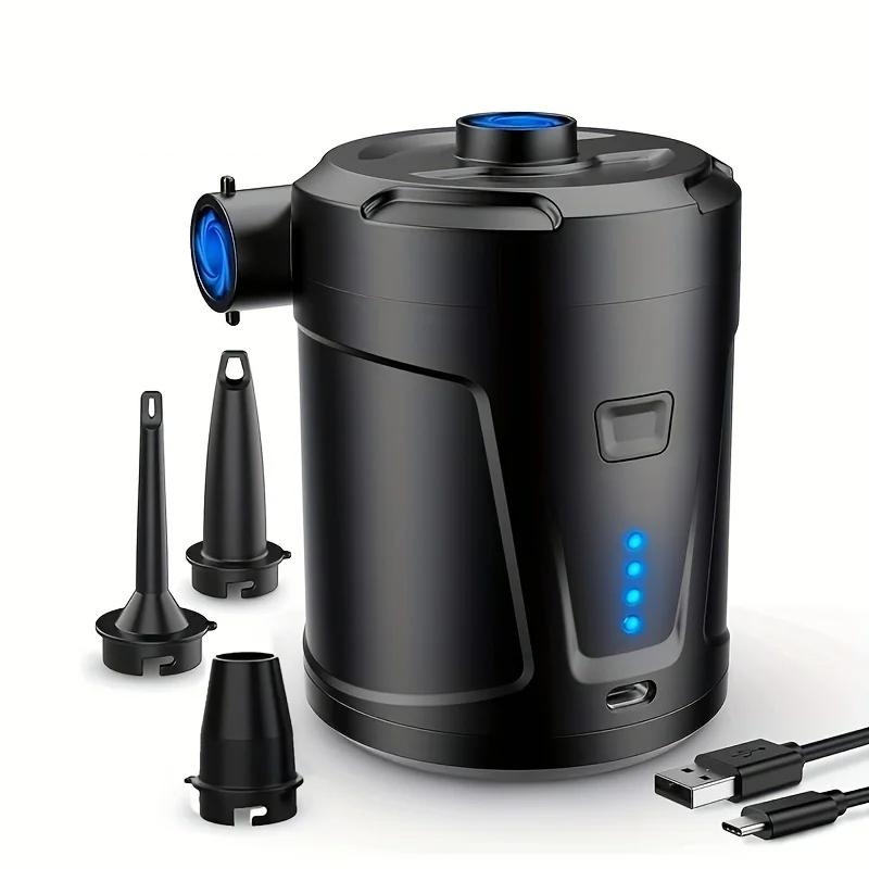 

Портативный воздушный насос для кемпинга на открытом воздухе, надувной матрас, бассейн, плавательный круг, надувной диван, воздушный насос для дома чёрный