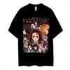 Kimetsu No Yaiba Demon Slayer Anime T Shirt 2026 Summer Short Sleeve Tee Unisex Women Casual Top Graphic Print Streetwear