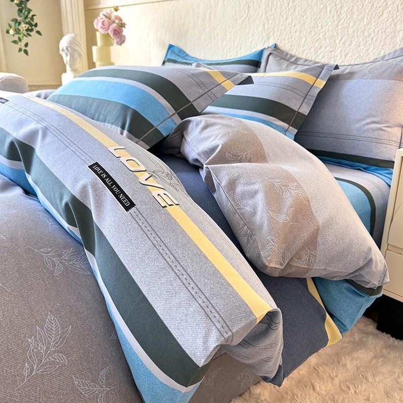 Fresh Style Cotton Bedding Set - 1.2m 1.5m 1.8m 2.0m Soft Breathable Bed Linens