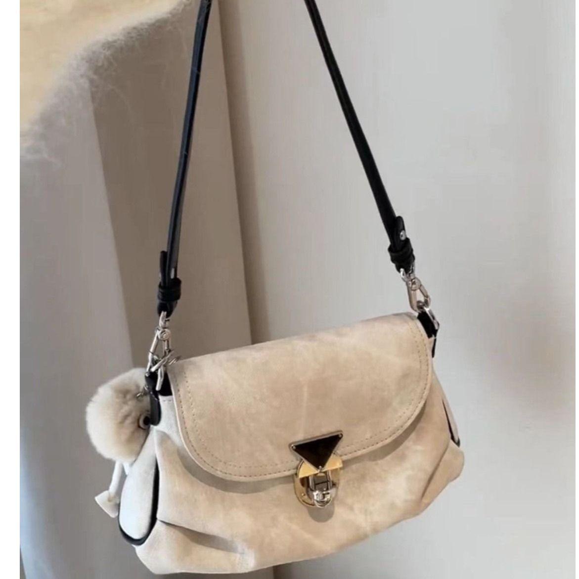 Smudge And Dye Spring Fashion Contrasting Colors Single Shoulder Underarm Bag Women S High-End Niche Popular Messenger Bag