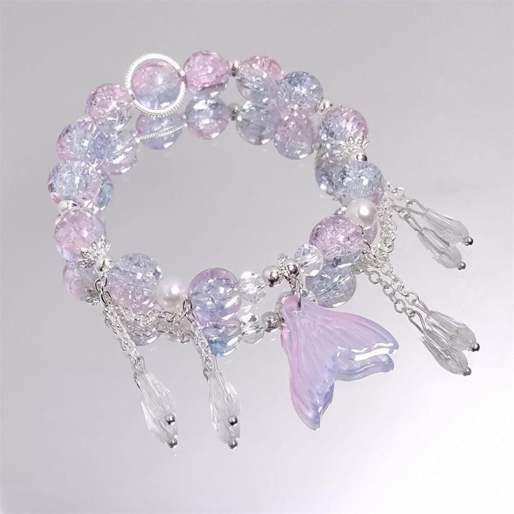 Sweet Colorful Beads Bracelet Exquisite Sweet Lucky Hand Chain  Versatile Wear