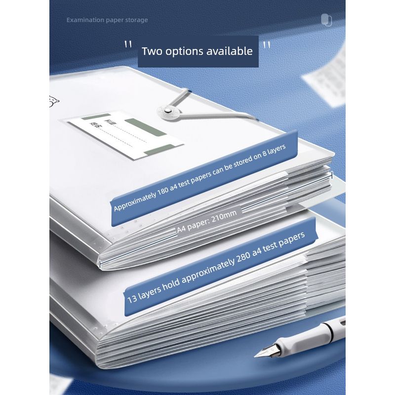 Pupils Transparent Insert Test Paper Organize Fantastic Middle School Students Book Clip Classification Cartoon Folder Paper Info Booklet Buggy Bag