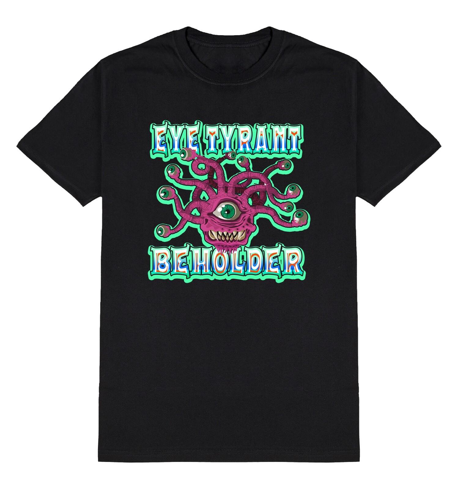 Eye Tyrant Beholder T-Shirt Mens Womens Tees Top Mens Cotton Dungeons and Dragons Gaming Tee 4XL