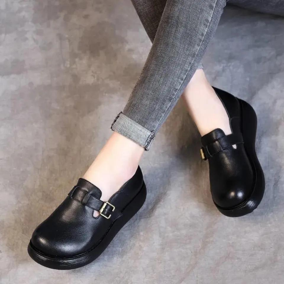 Scarpe da donna primaverili e autunnali Scarpe slip-on Retrò Casual Toe  comode Scarpe platform scarpe eleganti scarpe da donna scarpe elevate  acquista in modo economico — spedizione gratuita, recensioni reali con foto  —