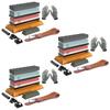 Tradecom Sharpening Sharpening Stone for Kitchen Finishing Bamboo Rubber Surface Leveling Home Survival Knife Stone, Double-Sided Knives, #400 #1000