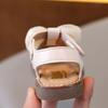 New Summer Style Children's Sandals for Baby Girls 0-1-2 Years Old, Hole Shoes with Closed-Toe and Bowknot, Princess Shoes.