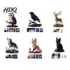 DIY Perlen-Set Materialpaket 3D Mythischer Wald Serie Komplette Bastelpackung für Anfänger mit Hochwertigen Acryl- und Glasperlen Glanzperlen Katze Fuchs Wolf Krähe