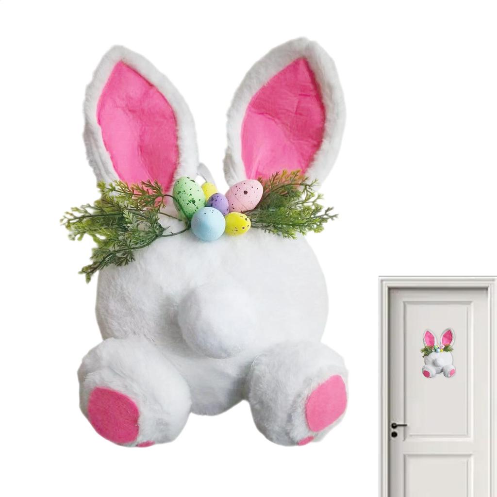 Easter Rabbits Butt Wreath Spring Garland Easter Decor DIY Cute Bunny Butt Home Wall Decoration For Porch Yard Living Room