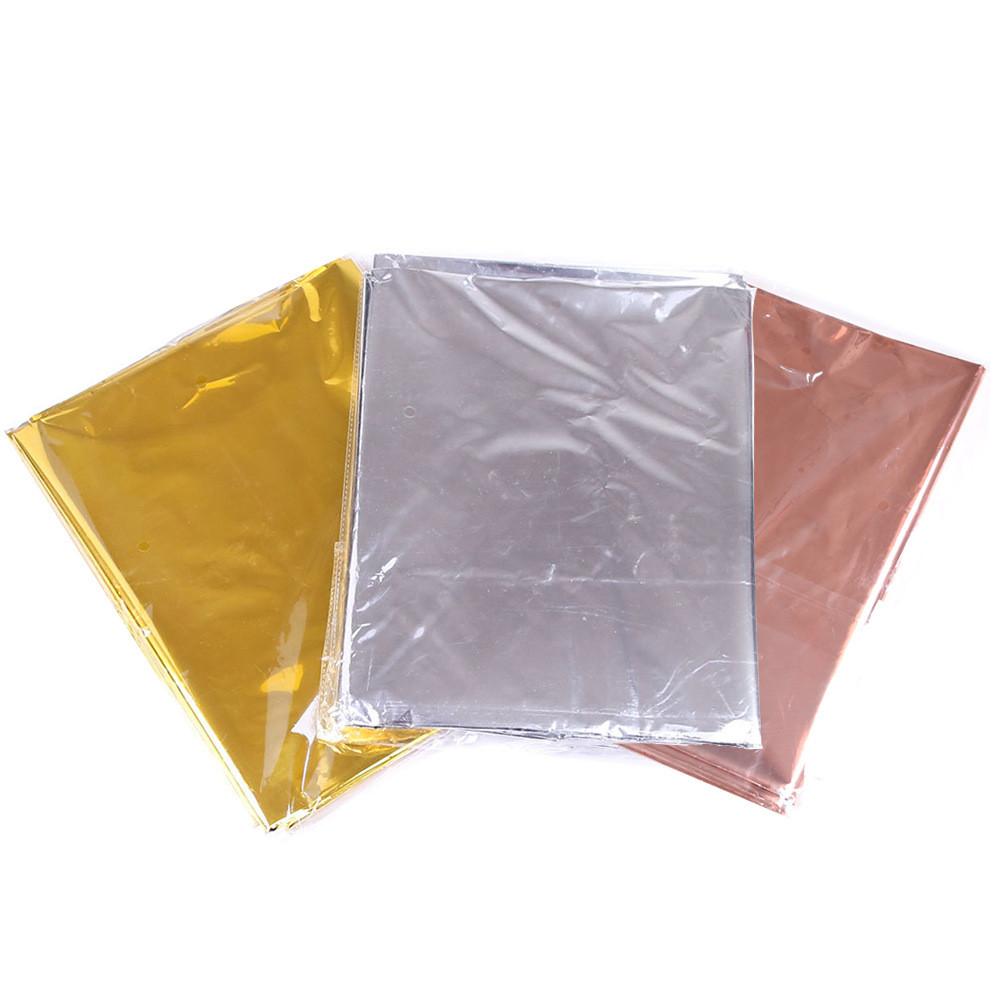 Premium Silver Disposable And Gold Tablecloth Perfect For Holiday Gatherings And Events