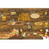 3d Fast Food Pizza Wall Paper Fast Food Restaurant Wall Mural Pizza Shop Snack Shop Wallpaper