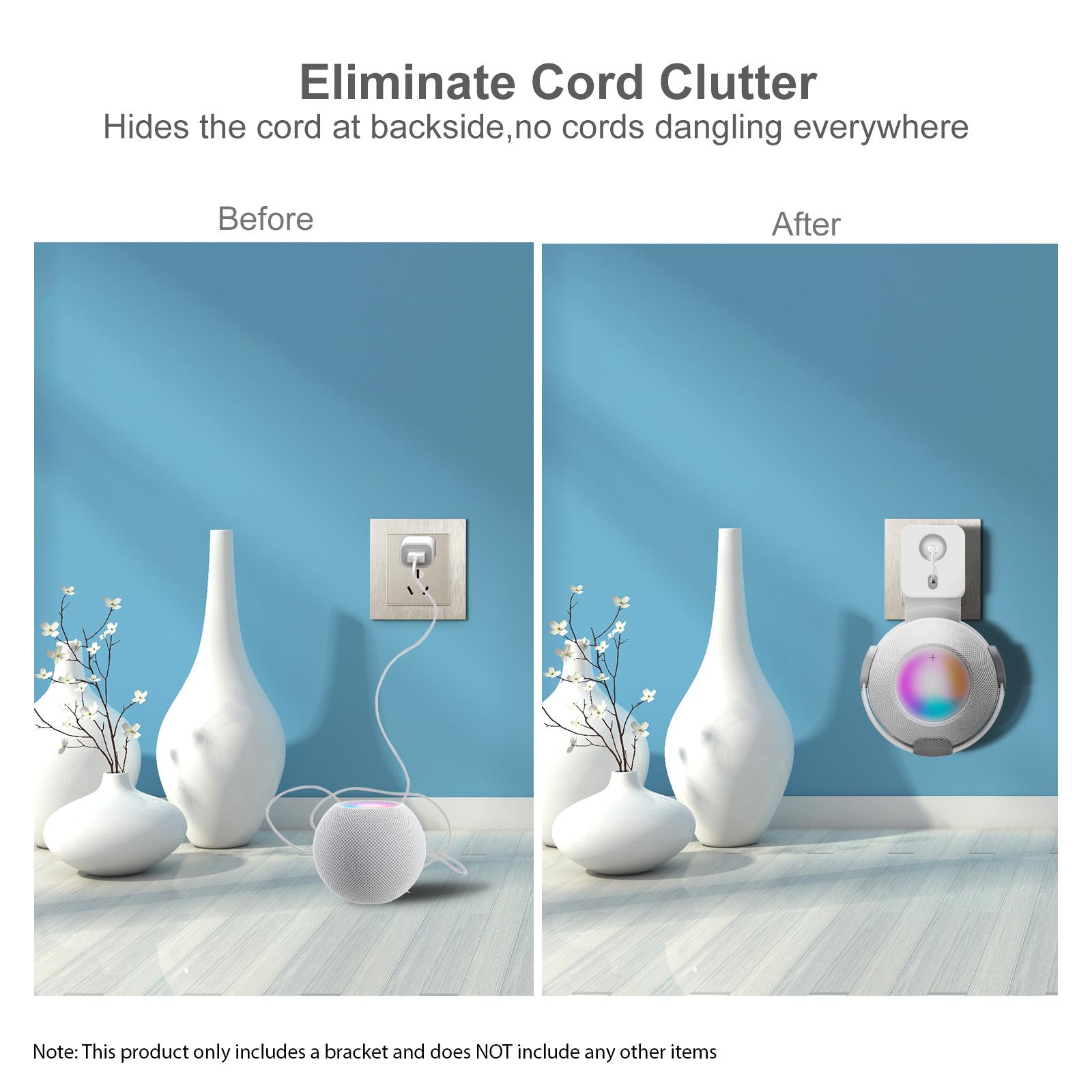 

Smart Wall-Mounted Speaker Stand, ABS Material, Secure Stand, Effective Cable Management for HomePod , Space-saving Design for Home Use