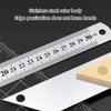 Professional Woodworking Measuring Tool Multifunction Graduated Scale Ruler Corrosion Resistant Design