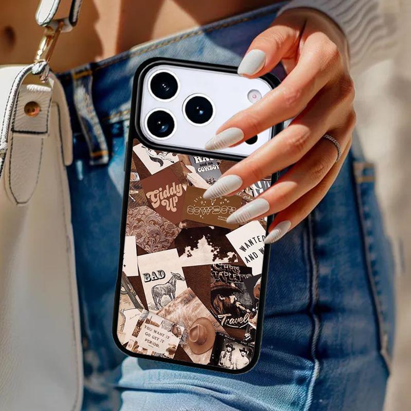Rodeo Cowboy Lasso Horses Phone Case For iPhone 17 Air 14 15 13 12 Max Cover For Apple 16e 11 Pro Max Plus Coque