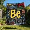 1pc Inspirational Quotes Print Outdoor Blanket, Lightweight Polyester,