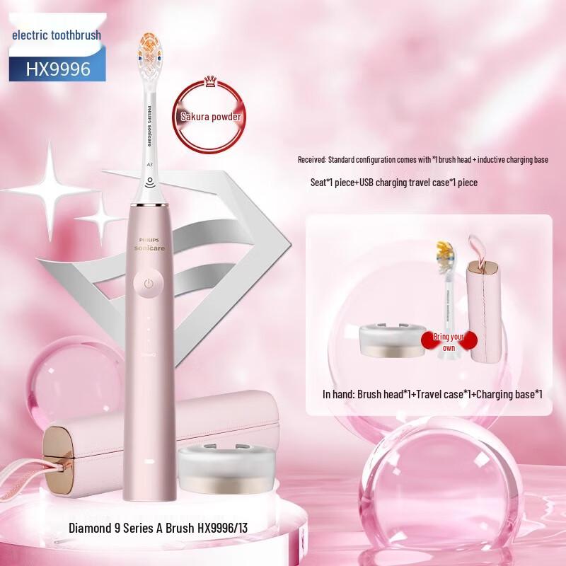 

Philips DiamondClean AI HX9996 Electric Toothbrush Pink