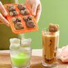 Bear-Shaped Ice Cube Tray Easy-Release Silicone Ice Mold for Freezer Cute Animal Ice Maker for Cocktails Coffee Summer Kitchen Tool