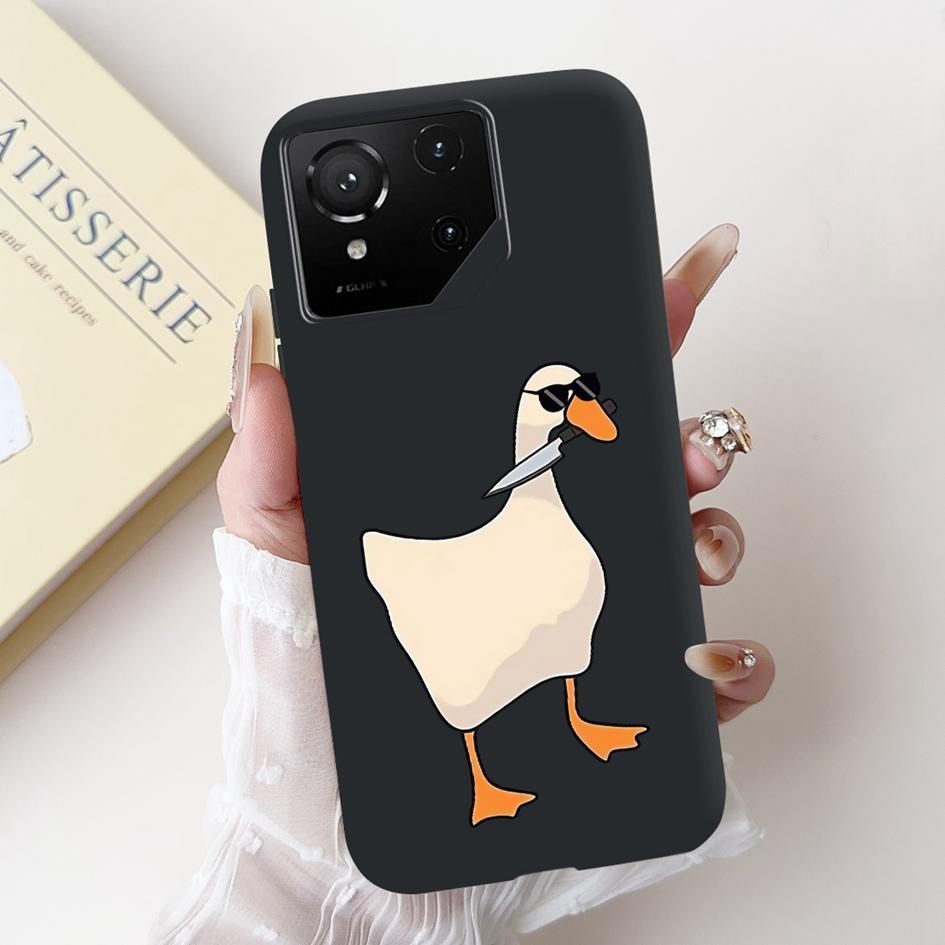 For Asus Rog Phone 9 Pro 5G Case Popular Flower Cartoon Soft Black Silicone Shockproof Cover For Asus Rog Phone 9 FE Phone9 Capa