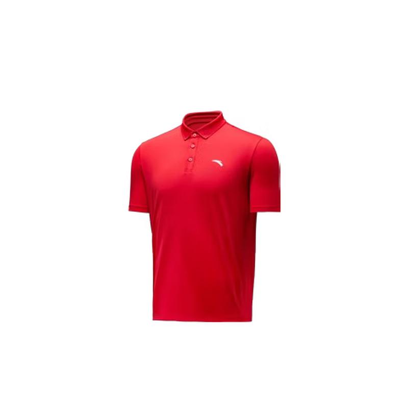 Anta Men s Classic Red Short-Sleeve Polo Shirt 452520203 5XL