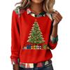 Women's Fashion Christmas Printed Long-Sleeve Pullover Top