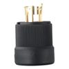 Black Locking Male Plug Polycarbonate Power Inlet Durable Generator Plug  Diesel Generators