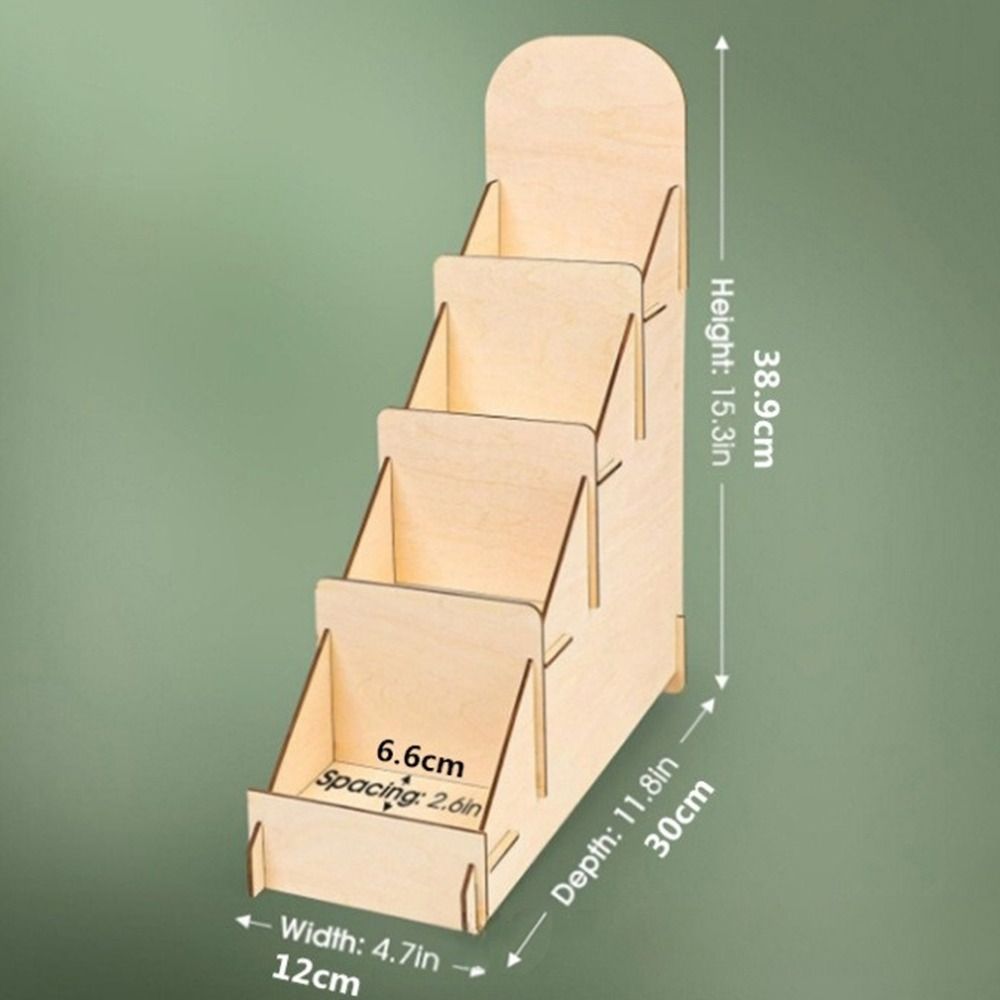 Detachable Wooden Greeting Card Display Stand Brochure Photo Display Rack  Birthday Card Display