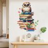 Cartoon Colorful Wise Owl Wall Stickers, Self-Adhesive Decor for Bedroom Study Room Classroom Dorm Room Decoration