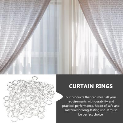 100Pcs Curtain Circle Accessories Roman Sheer Curtains Rod Rings Plastic Roman Buckle Rings Connecter Home Curtain Accessories