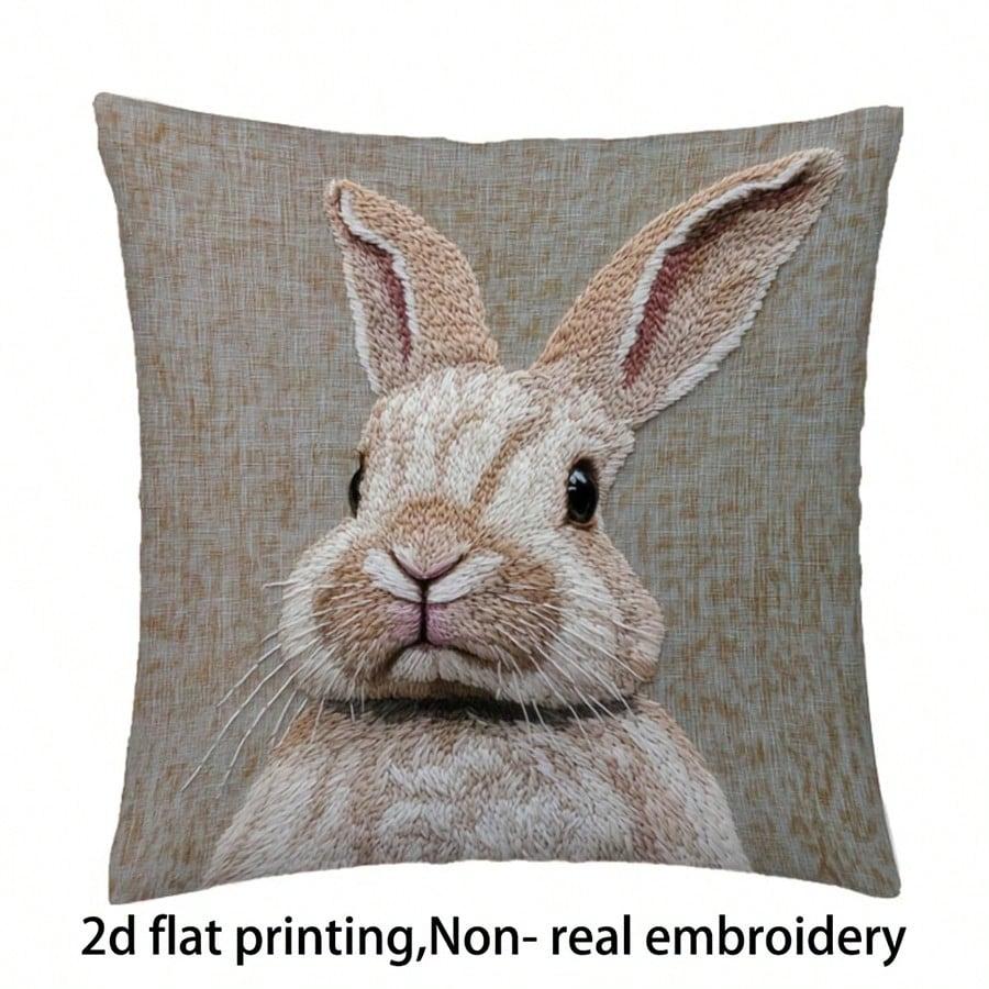 1 Easter Bunny Chick Pillow Double Sided 2D Print Cute Soft Pillow Cover Bedroom Living Room Couch Decor Festive Accessory Gift