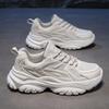 Thick-soled Heightening Versatile Casual Dad Shoes Women's Shoes Spring New Silver Mesh Sneakers Breathable Running