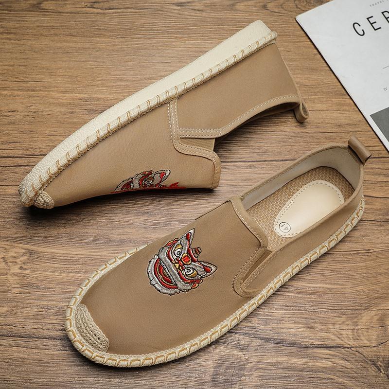 

Старые пекинские тканевые туфли мужские летние дышащие дезодорирующие Guochao конопляная подошва черные тканевые туфли не воняют ноги ленивые рыбаки с одной педалью 39 хаки