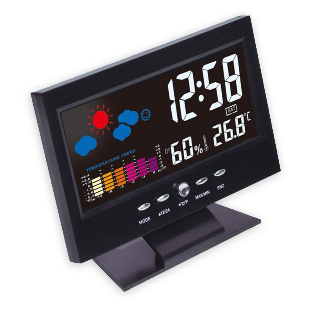 

Светодиодный будильник Прямоугольный термометр гигрометр Измеритель температуры Метеостанция Торговый центр Ресторан Электронные часы